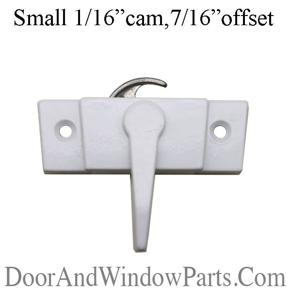 Truth Sash Lock For Casement Windows Trimline Sweep Sash Lock 2-1/16 inch screw holes 1/16 cam 7/16 offset