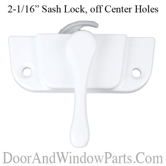 Sash Lock 2-1/16" Off Center holes, Right Hand No Nibs