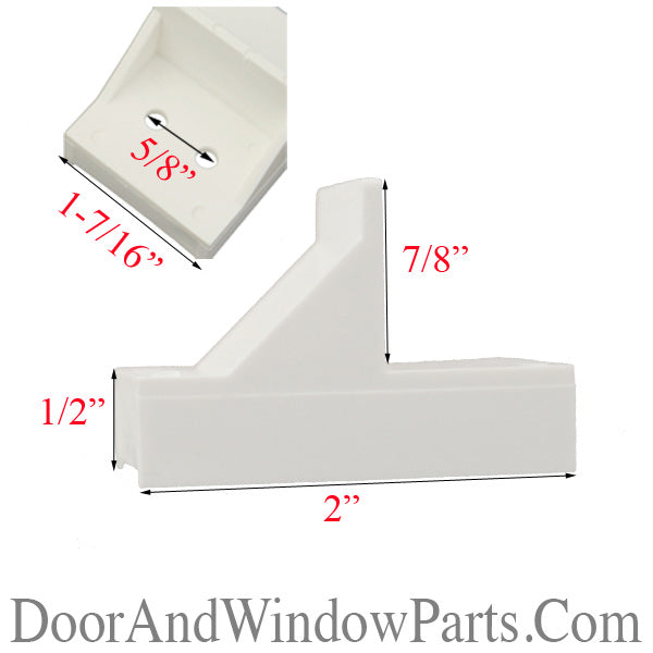 Flanker Stop for stationary Panel Slider Window - Choose Color