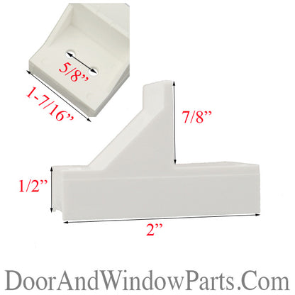 Flanker Stop for stationary Panel Slider Window - Choose Color