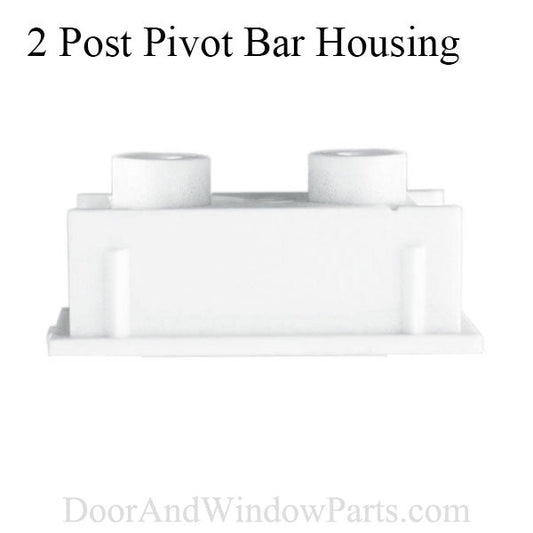 2 Post Pivot Bar Housing, Columbia vinyl window - White