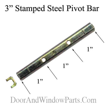 Pivot Bar, 3", 2 Hole, Stamped Steel