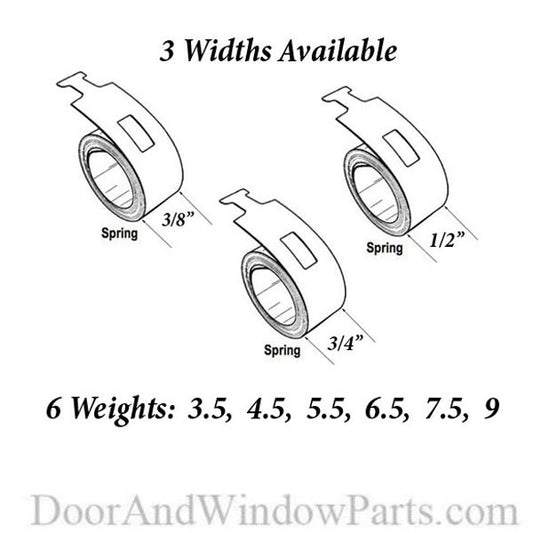 Coil Spring 1/2 inch Constant Force, 3.5 Pound 1-1/4 Universal Pocket