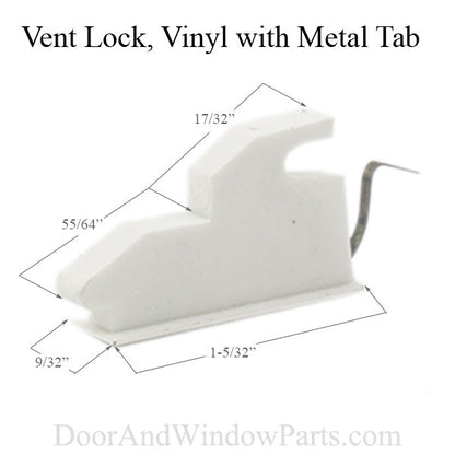 Vent Lock: Vinyl w/ metal tab - Choose Color