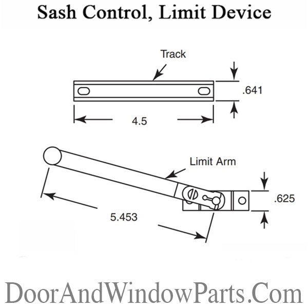 Truth 99.24.00.100 Sash Control Limit Bar Device