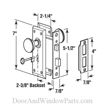 Mortise Lock Set (Keyed)