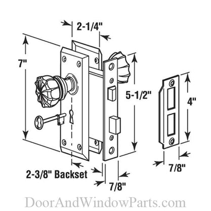 Mortise Lock Set (Keyed)