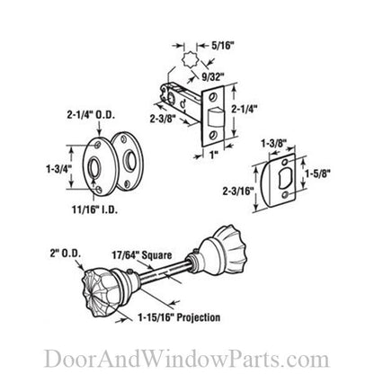 Passage Door Latch Set