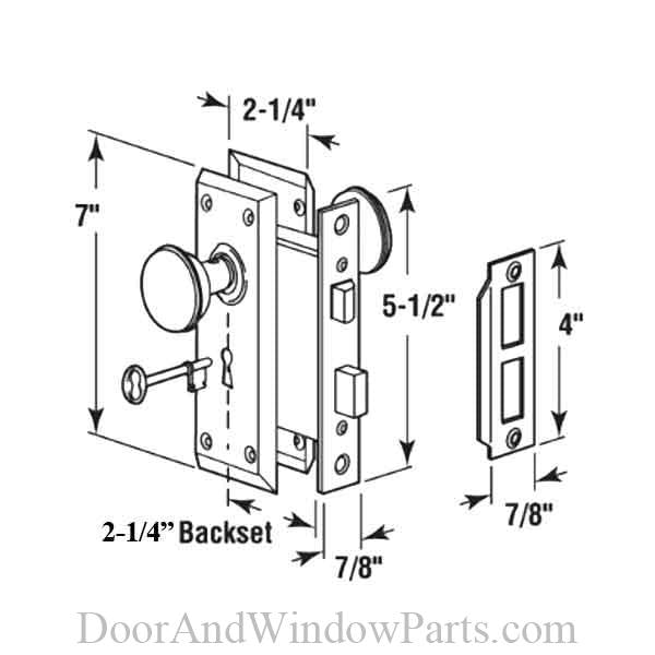 Mortise Lock Set (Keyed)