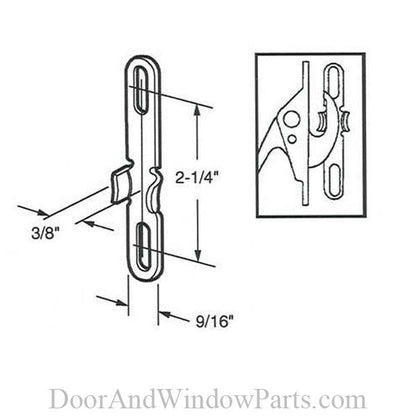 Universal Casement Lock Keeper