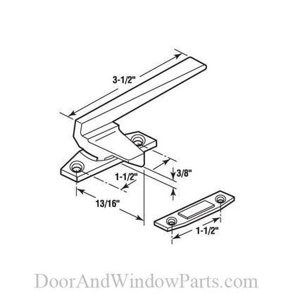 Casement Locking Handle (Offset base)