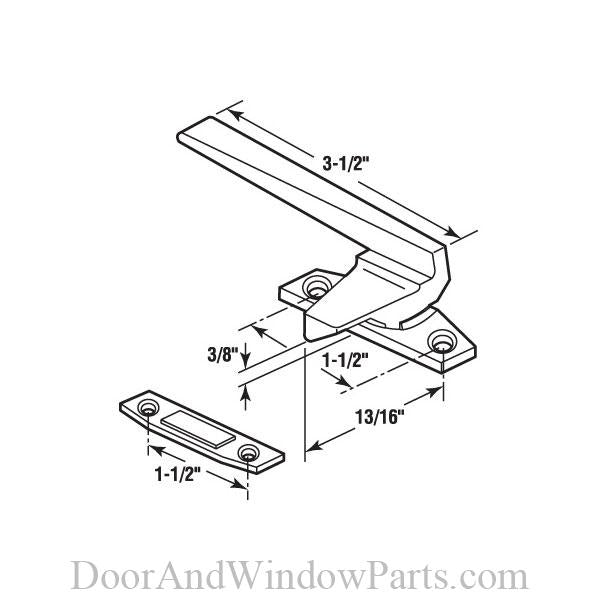 Casement Locking Handle (offset base)