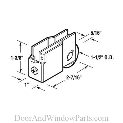 Mirror Door Roller Assembly
