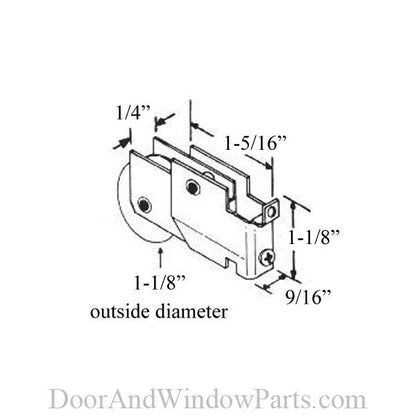 Mirror Door Roller Assembly