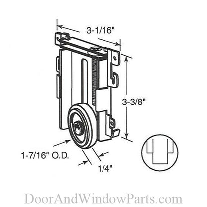 Mirror Door Bottom Roller