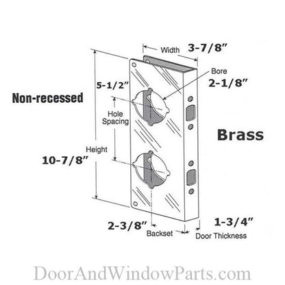 Brass Combination Lock & Door Reinforcer