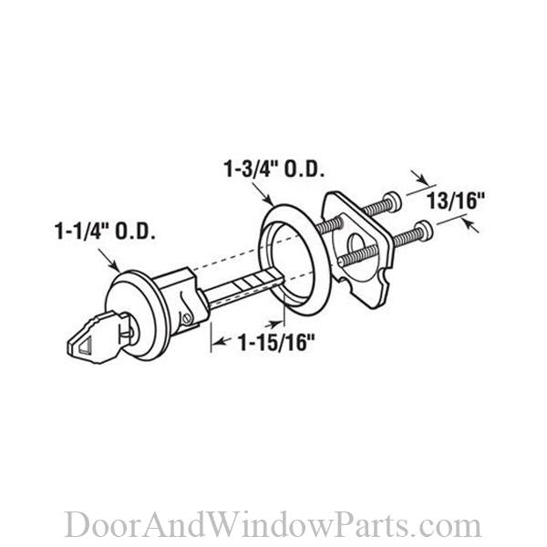 Rim Cylinder Lock (Brass Finish)