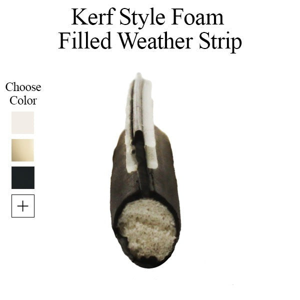 Kerf Style Weatherstrip with 1/4 Inch Foam Filled Bulb