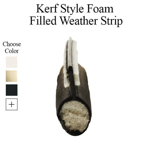 Kerf Style Weatherstrip with 1/4 Inch Foam Filled Bulb