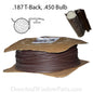 .187 T-Slot Backing, .450 Foam Filled Offset Bulb 500 Foot Roll - Bronze