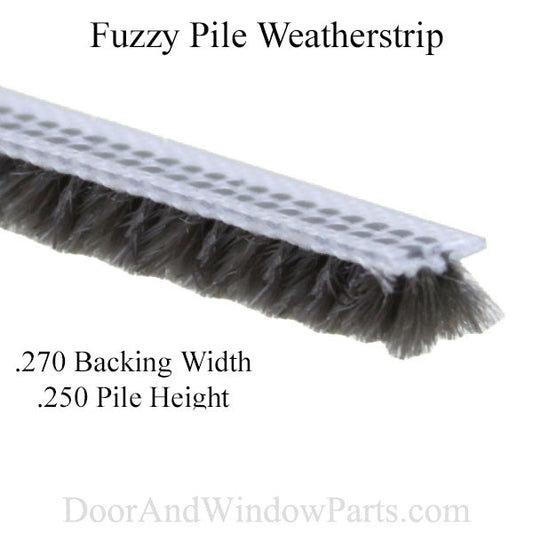 Weatherstrip .270" Backing x .250" Pile Height